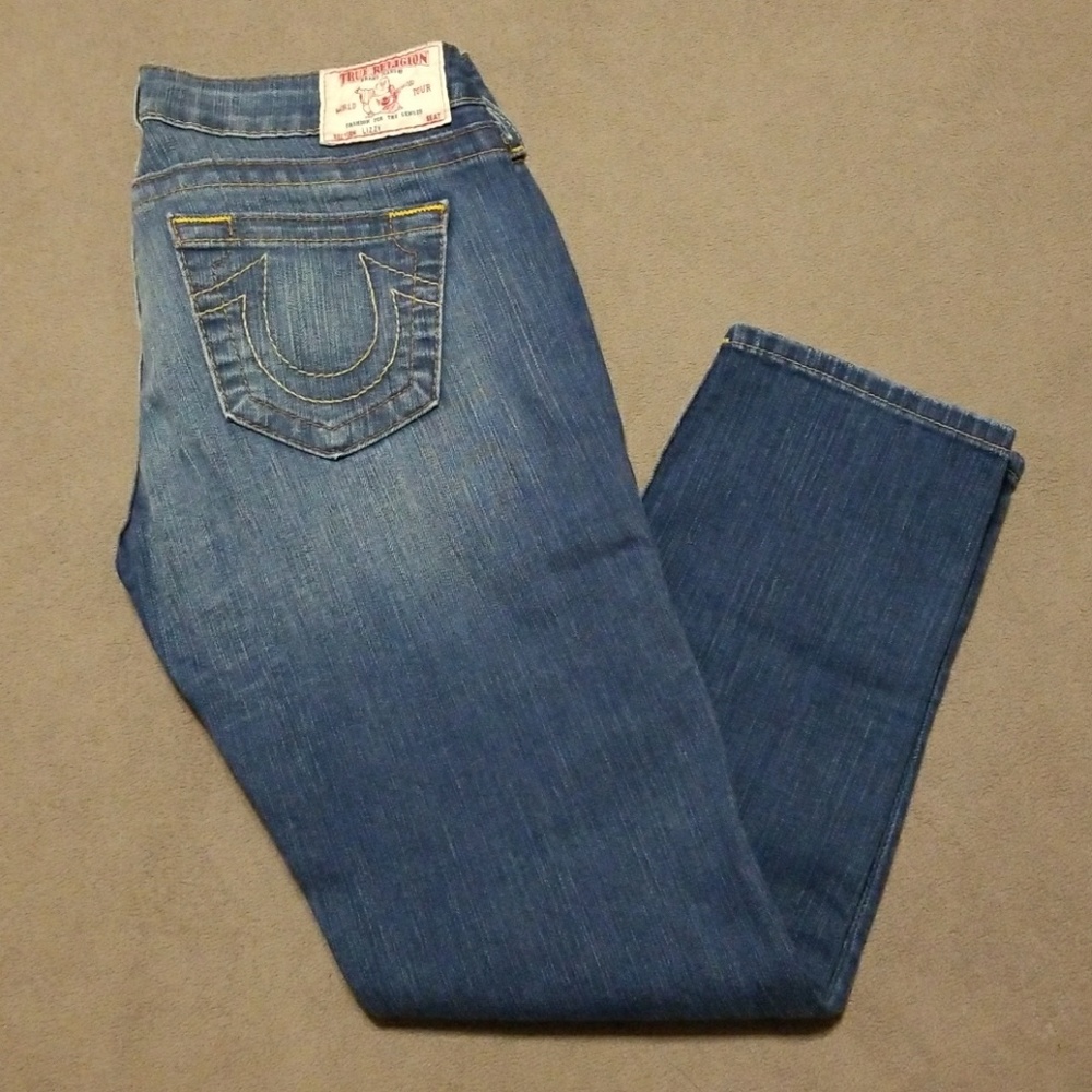 True Religion cropped jeans size 26